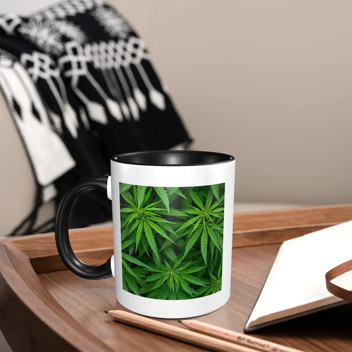 Marijuana Cannabis Weed Pot Plants Mug Funny Ceramic Coffee Cups Tea Mugs Milk Cup Drinkware Gift for Woman Man