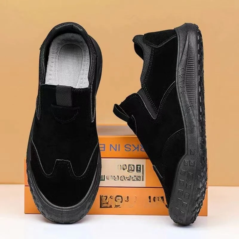 New Men Fashion Loafers Outdoor Waterproof Antislip Shoes Casual Comfort Labor Work Footwear Male Breathable Walking Sneakers