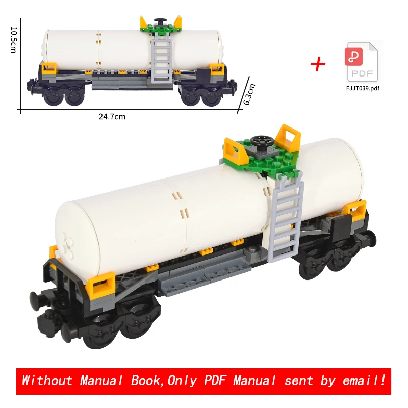 

MOC City Creative Octane-8W-Tanker Train Toys Модель Рельсовые Строительные Блоки Кирпичи DIY Технические Игрушки