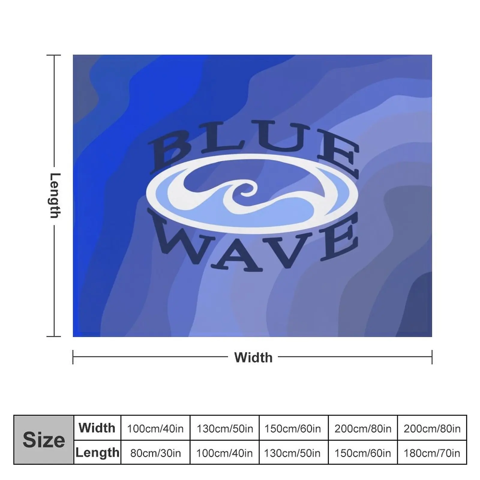 Geneseo Swim & Dive Blue Wave Throw Blanket warm winter Decoratives Furry Blankets