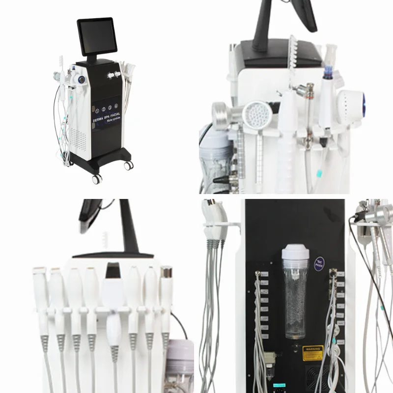 Facial Cleaning Machine for Salon Use: 15-in-1 Hydrodermabrasion, Diamond Peeling, Skin Whitening, Wrinkle Removal,Water Peeling