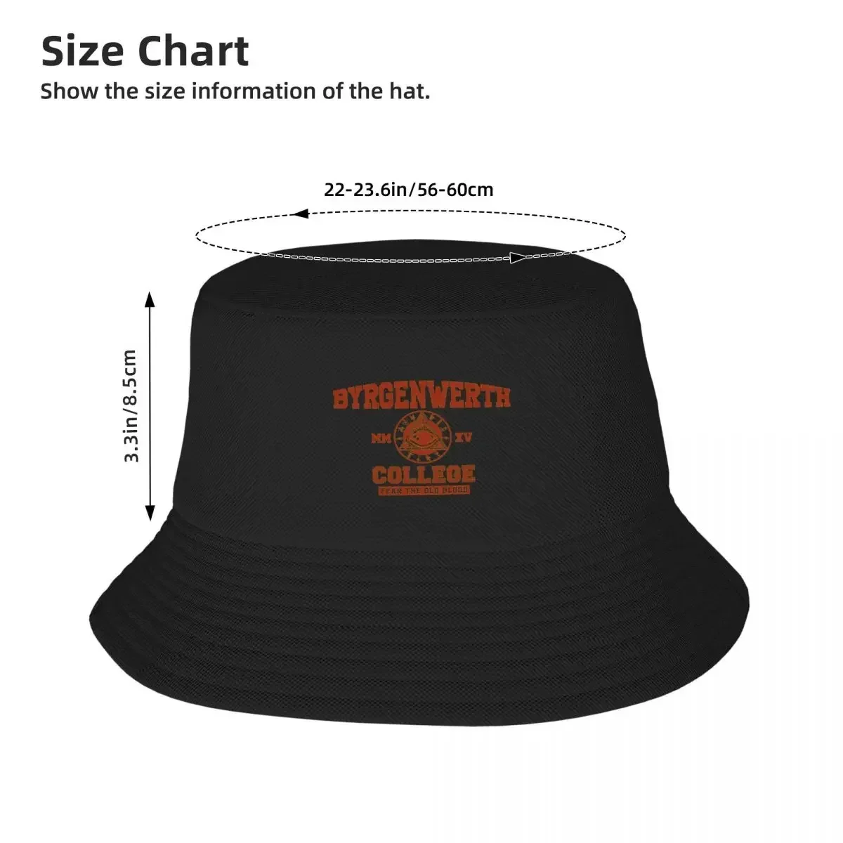 การออกแบบย้อนยุค，Byrgenwerth College Classic T-Shirt Bucket Hat Designer Uv Protection Solar Boy Child Women's