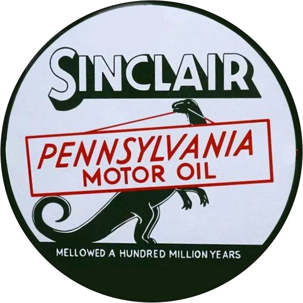 سنكلير دينو فيليبس تكساكو رويال 66 زيت المحرك الصناعي Gasonline علامات القصدير المعدنية المستديرة محطة زيت الغاز ديكور جدران عتيق #5