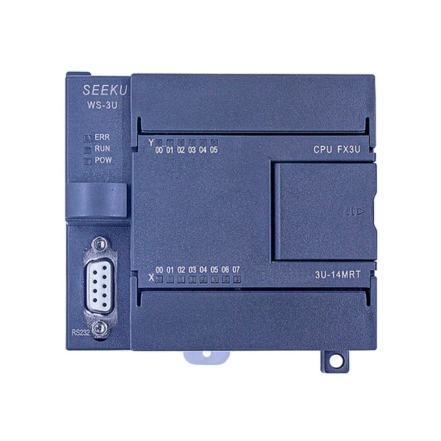 SEEKU FX3U-14MT 14MR 14MRT PLC 8 Wejść 6 Wyjść Analogowych 6AD 2DA RTU Modbus 485 PT100 K termopara opcja z 2CH 60K licznikiem