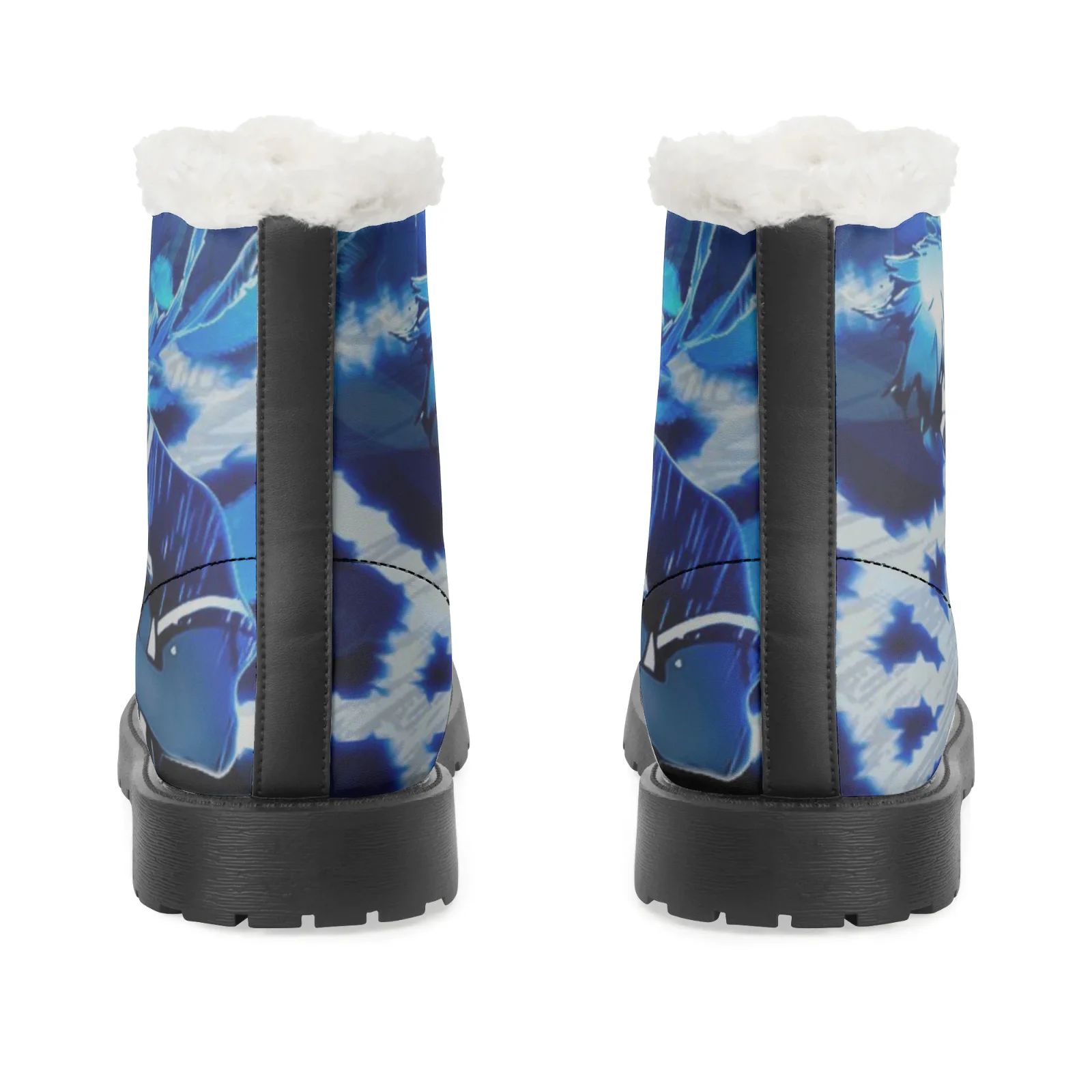 Anime Blue Lock Plush Boots Warm Snow Boots for Men Women Winter Outside Footwear Non-slip High Top Boots Size EU35-48