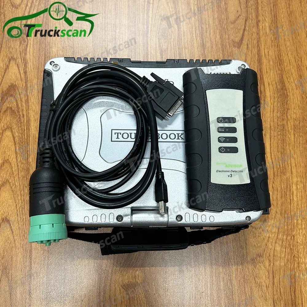 

V5.3 Agriculture Construction Electronic Data Link For EDL V3 Diagnostic Kit Service Advisor FOR EDL V3 Scanner Tool+CF19 Laptop