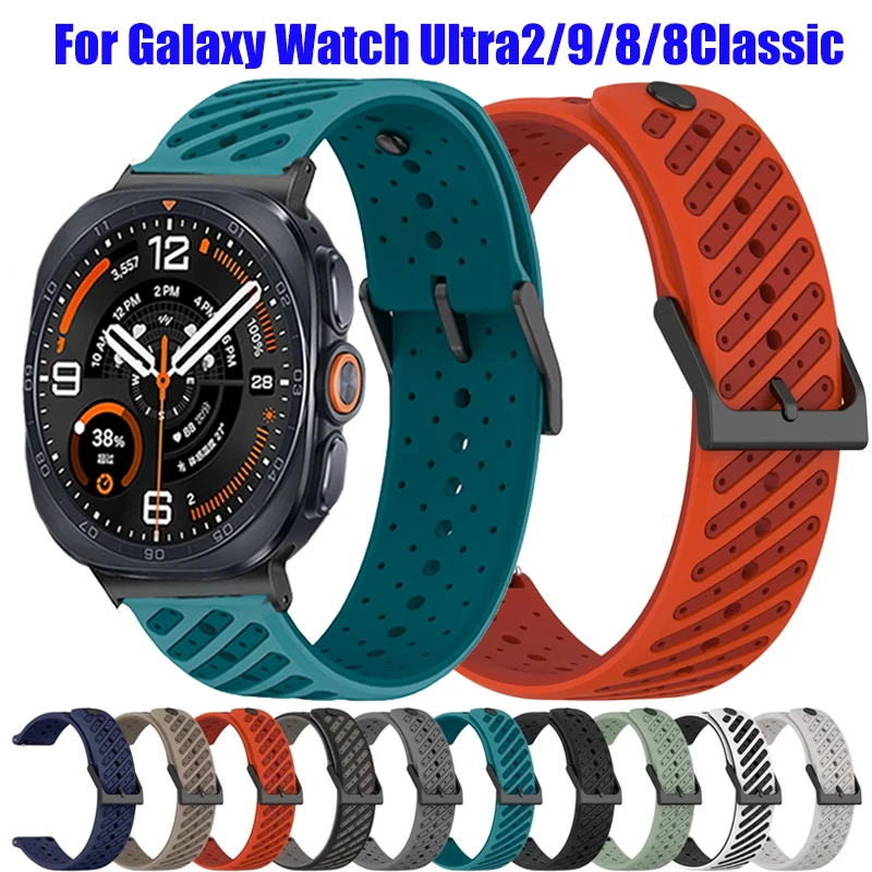 Silikonarmband für Samsung Galaxy Watch 9 8 40mm 44mm 8 Classic 46mm Sport-Armband für Galaxy Watch Ultra 2 47mm 2026 2025