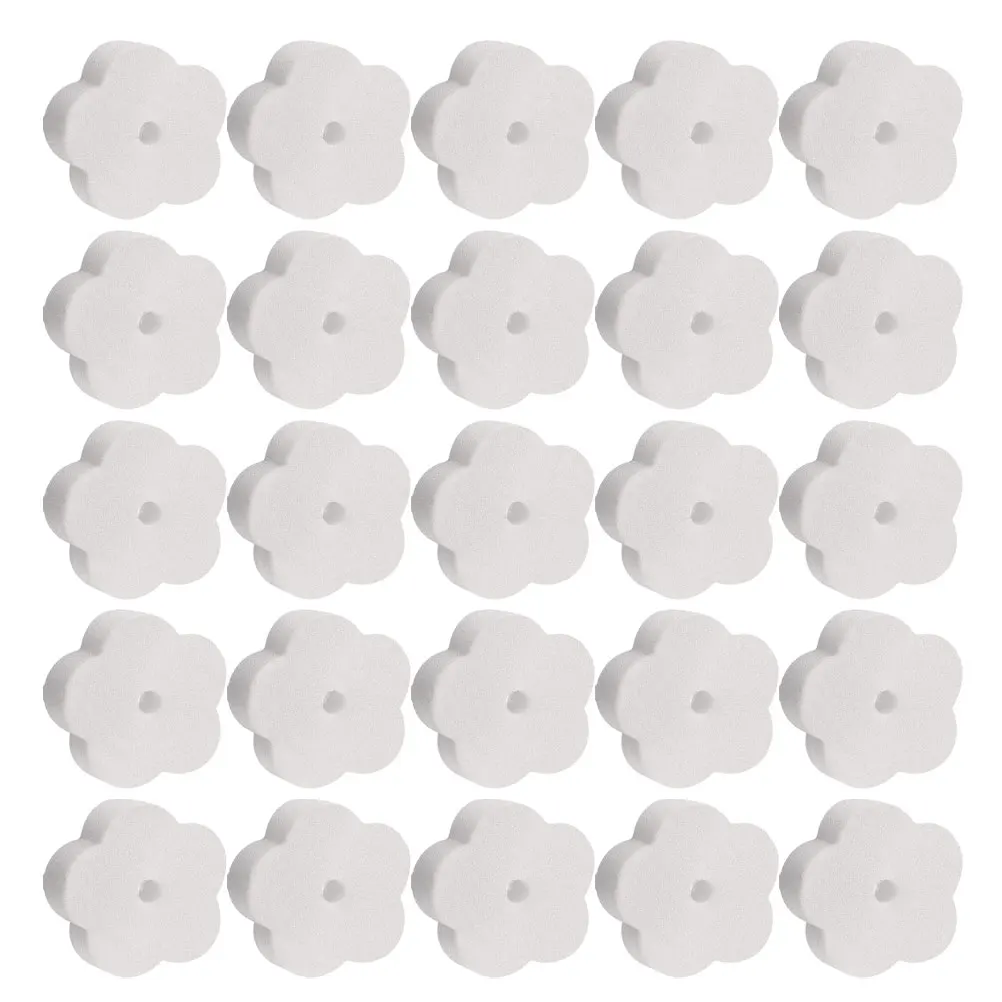 24pcs White Flower Shaped Sponge Filter Oil-Absorbing Scum Filter Sponge Convenient for Hot Tub Swimming Pool Spa