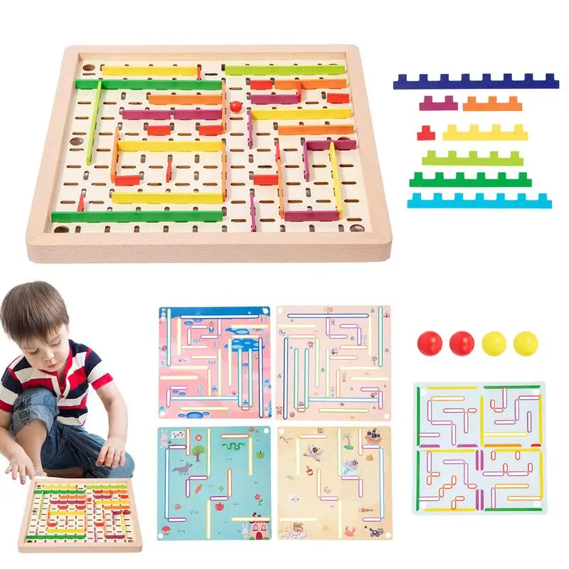 

Disassembly Maze Game Disassembly DIY Route Table Maze Wooden Labyrinth Fine Motor Training Sensory Logic Balance Board