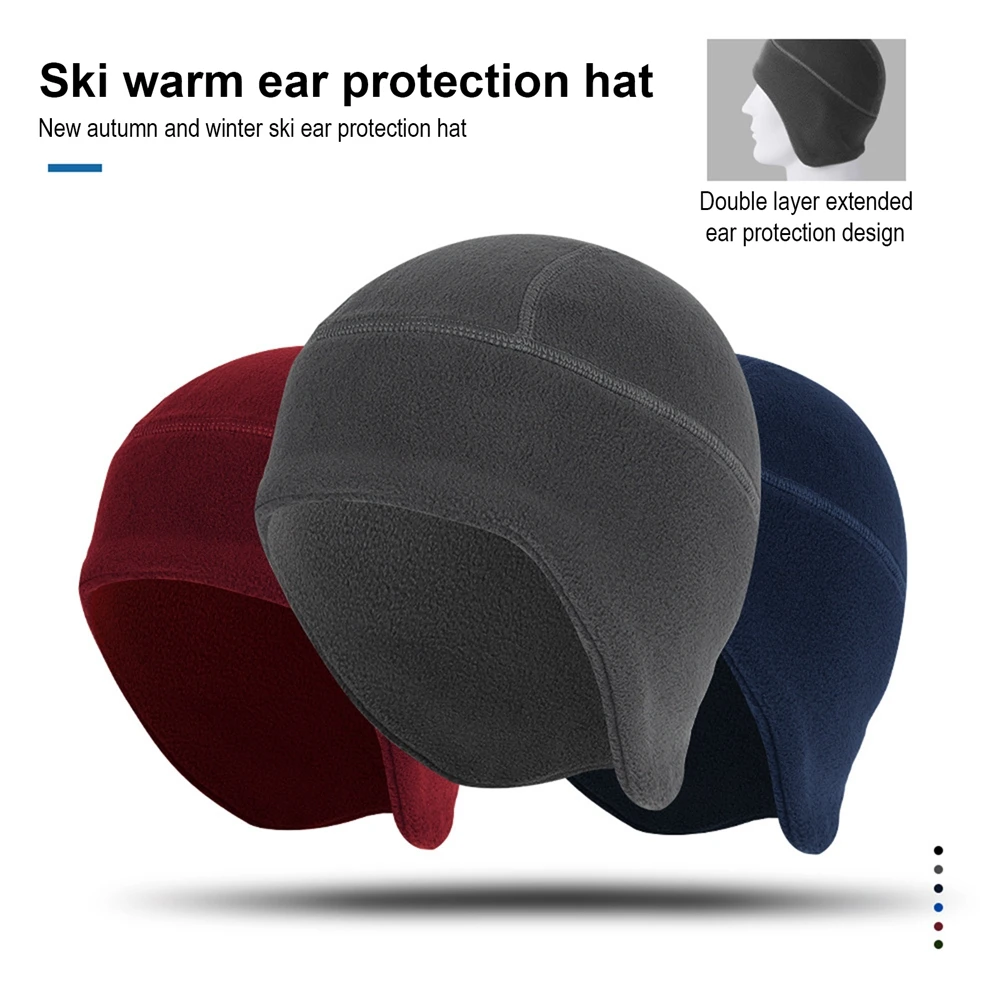 Winter Hut Thermische Laufende Sport Hüte Weiche Stretch Fitness Warm Ohr Abdeckung Snowboard Wandern Radfahren Ski Windproof Cap Männer Frauen – Detail 1
