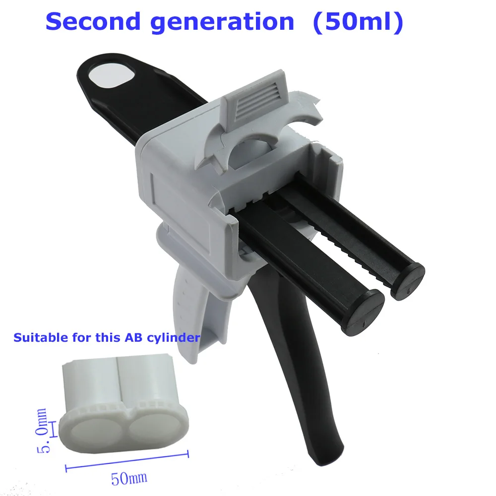 Imagem -03 - Epoxy Sealant Glue Gun Aplicador Espremedor Adhensive Dispensador de Calafetagem Manual Segunda Geração Dois Componentes 50ml ab