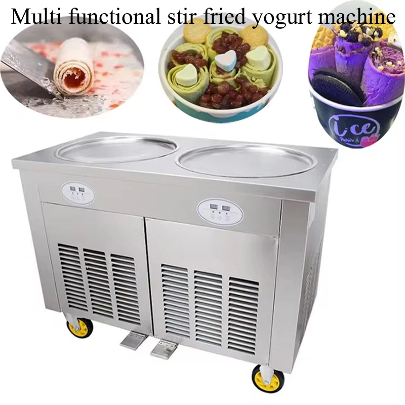 

Fried Ice Cream Machine Commercial Matcha Frying Ice Cream Rolls Maker Automatic Stir-fried Yogurt Machine