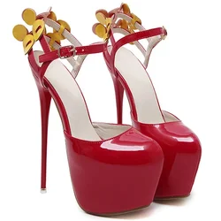 【Measure your feet length before order】Women Stiletto High Heels Platform Sandals Sexy Evening Party Dress Lady Shoes 12-CHC-11