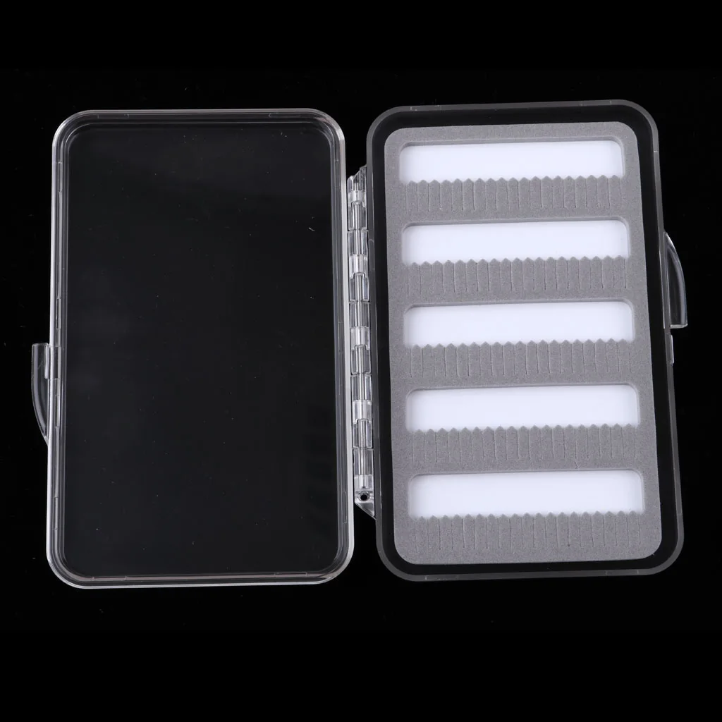 

Fly Fishing Box Clear Plastic Foam Insert Durable Container Fishing Accessory Box Organizer for Fishing Storage Box