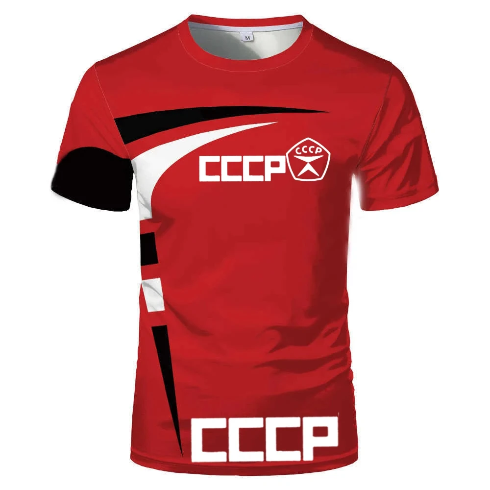 Summer Hot Selling Men\'s/Women\'s Sports T shirt 3D CCCP Print Vintage Oversized T-shirt Fashion Comfortable Short Sleeve Y2k Top