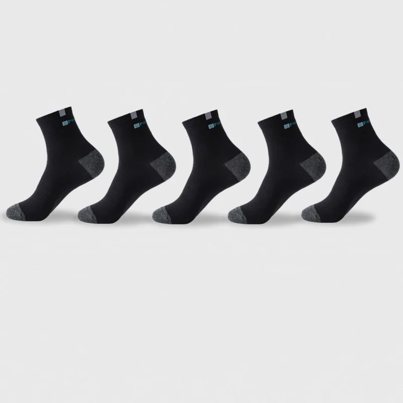 10 Pairs Socks MEN\'S Summer Mid-calf Cotton Anti-odor Sweat Breathable Thin Socks Spring and Summer Sports MEN\'S Socks Letters S