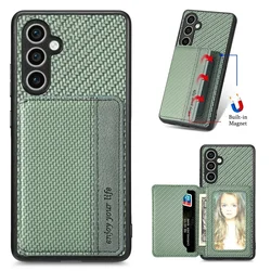 Leather Card RFID Back Panel For Coque Samsung Galaxy A57 A17 A56 A55 A54 A53 A36 A35 A07 A15 14 A 56 A37 A50 A73 33 A16 5G Case