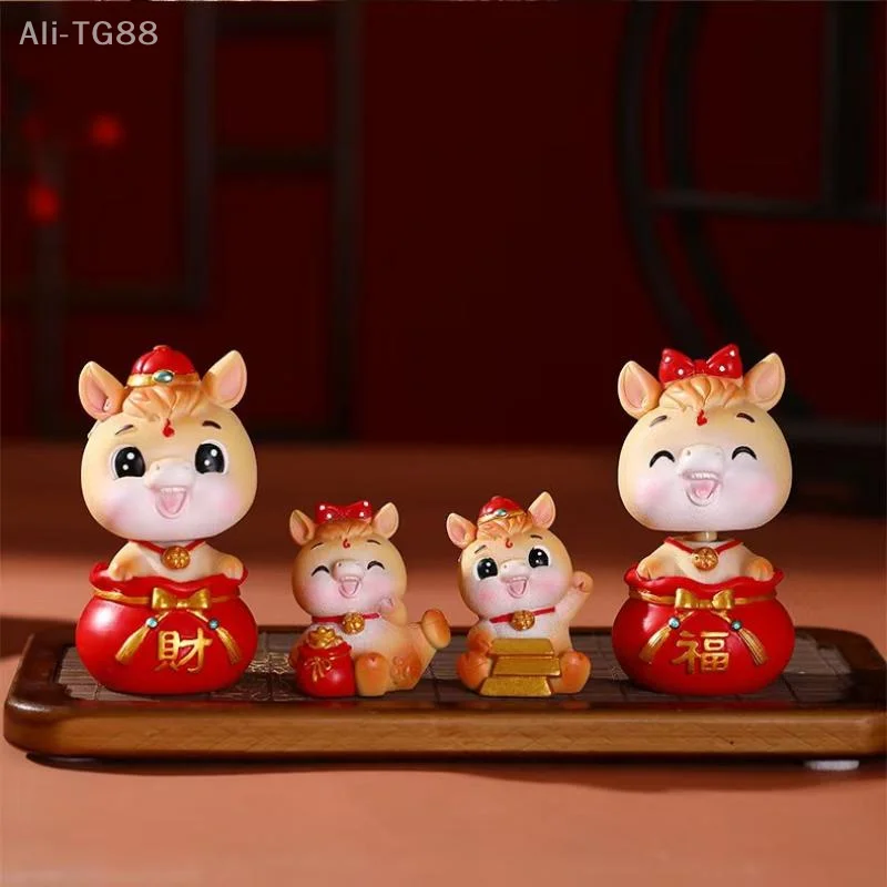 2026 لطيف سنة الحصان زخرفة الحصان العام التميمة دمية زودياك الحصان DIY بها بنفسك سطح المكتب الديكور سيارة زخرفة السنة الجديدة هدية