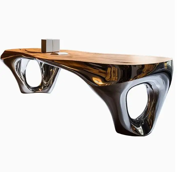mnCoffee Table Legs Metal Luxury Customized Unique Central Coffee Table Electroplating Art for Living Room Hotel Salon Villa*