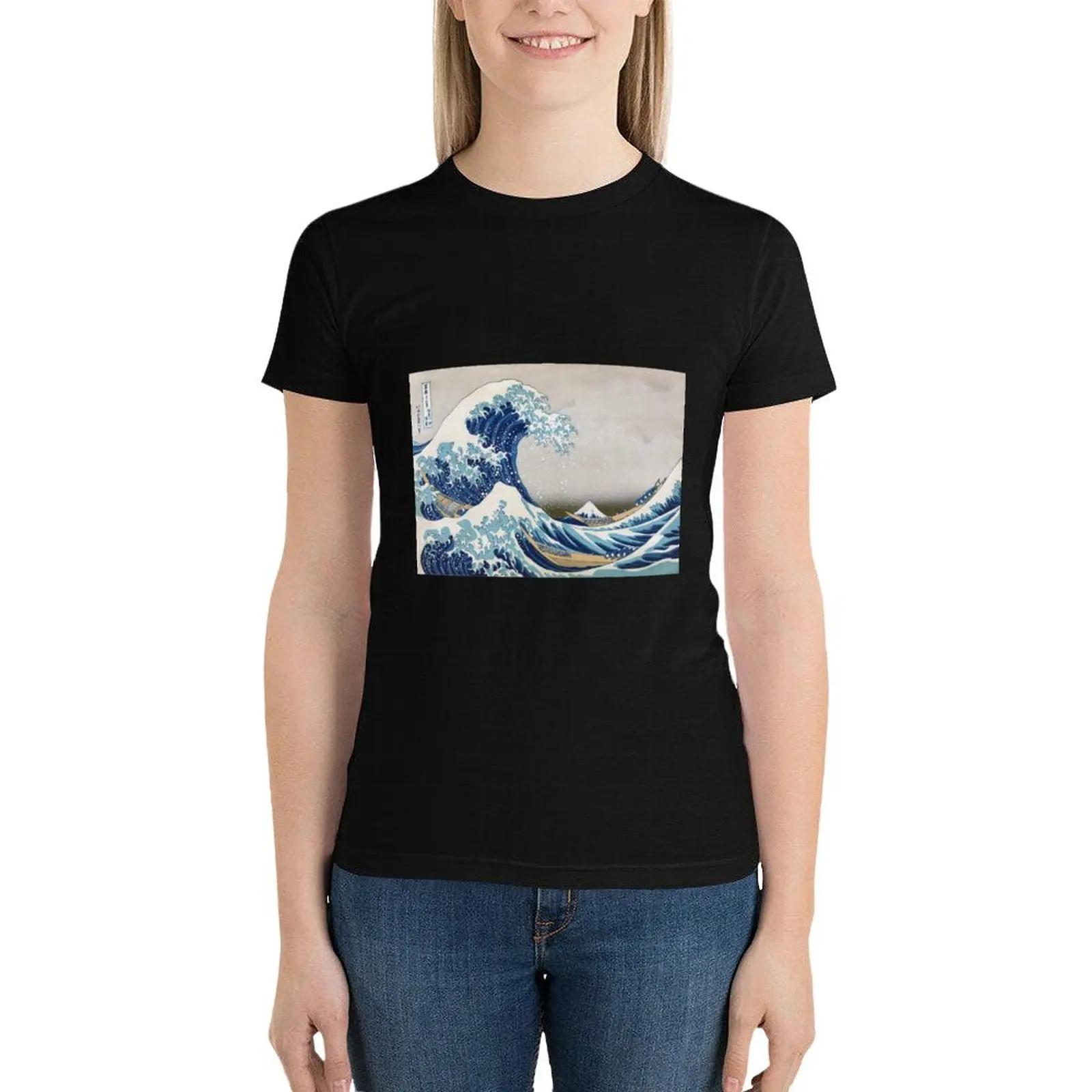 

Under the Wave off Kanagawa - The Great Wave - Katsushika Hokusai T-Shirt oversized vintage clothes cotton t shirts Women