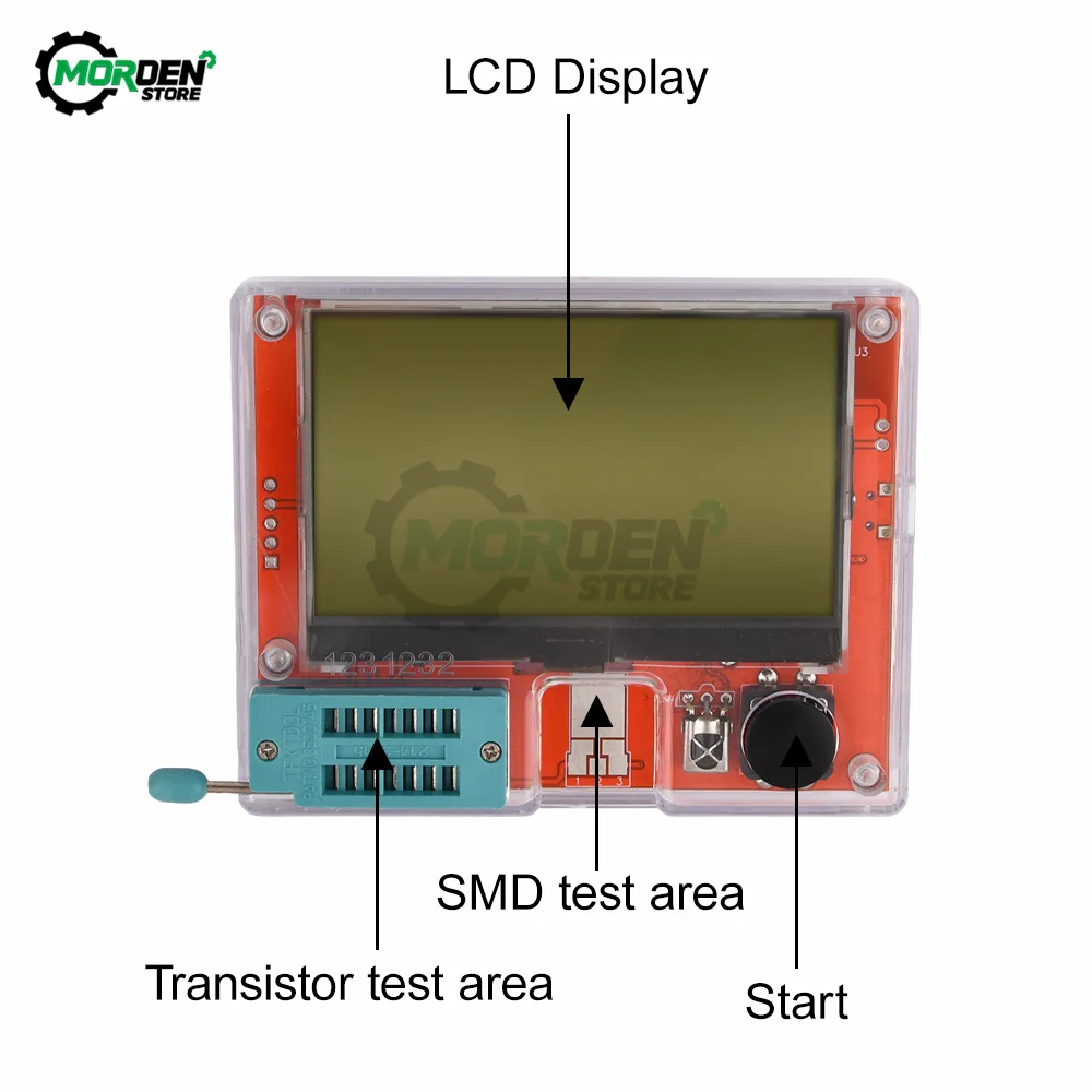 LCR-T10H Transistor Tester Display TFT For Diode Triode MOS/PNP/NPN Capacitor Resistor Transistor Tester Detector