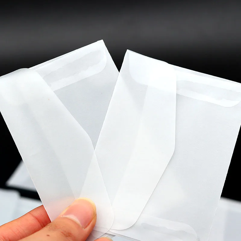 50cs/lot Blank Envelope Semi-transparent Sulfuric Acid Paper Envelopes Set Vintage Wedding Invitation Envelopes For Cards