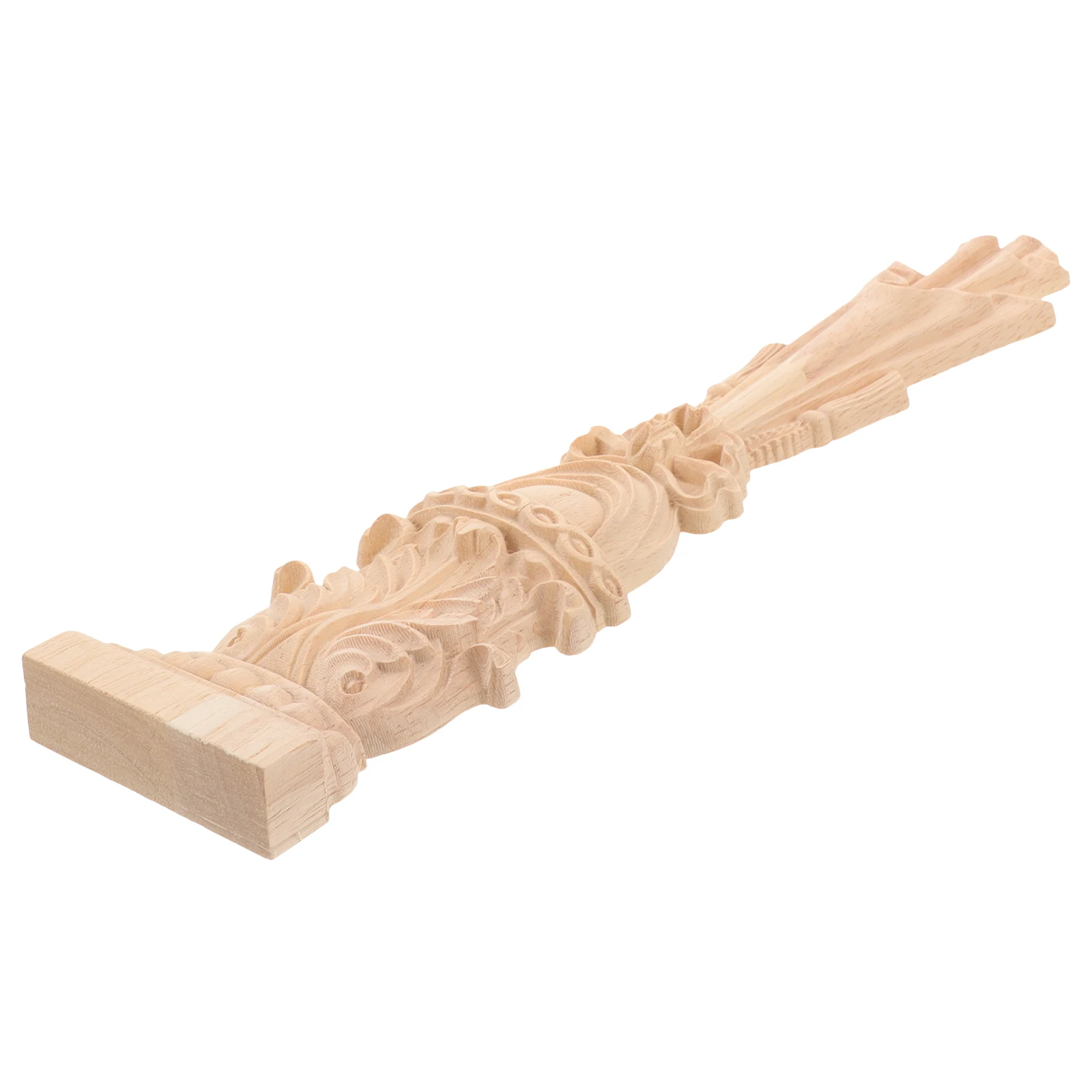 

6 Pieces Wooden Applique Cabinet Door Applique 30cm Retro Cabinet Door Decorative Pillars Furniture Embellishment