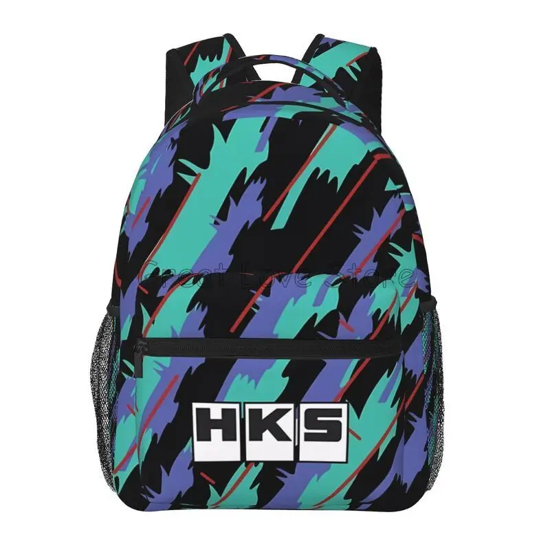 

Рюкзак HKS с ретро-узором для мужчин и женщин, студенческий подростковый рюкзак для пешего туризма, путешествий, рюкзак JDM Drift Turbo, автомобильный ноутбук, компьютер, холщовые сумки