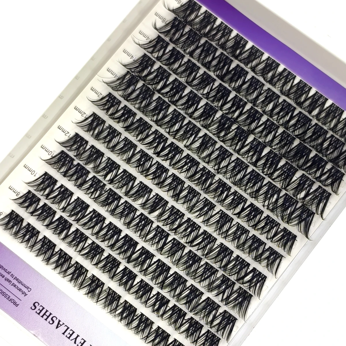 HBZGTLAD 12 Reihen DIY Cluster Wimpern 8-16mm Katzenaugen-Wimpern Unsichtbares Band Premium Nerz Manga Wimperncluster Natürlicher Stil Faux Cils – Detail 10