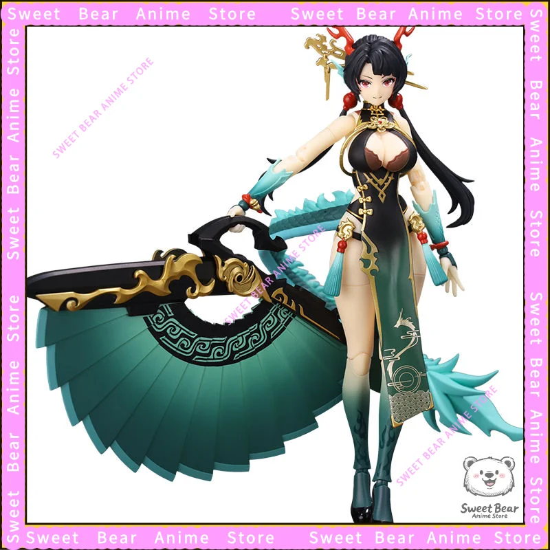 Cang Toys Twelve Wars Little Azure Dragon Longji SAMAEL Mecha Girl Actionfigur Anime Modell Trendy Toys Desktop Doll