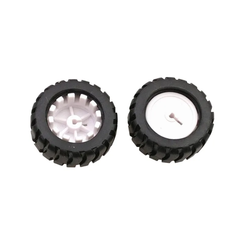 D-axis rubber tire, robot accessory, 43MM, tracking car model wheel, equipped with N20 gear motor