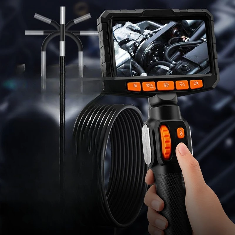 5 inch large screen high definition endoscope auto repair engine, carbon deposit detection industrial pipeline inspection