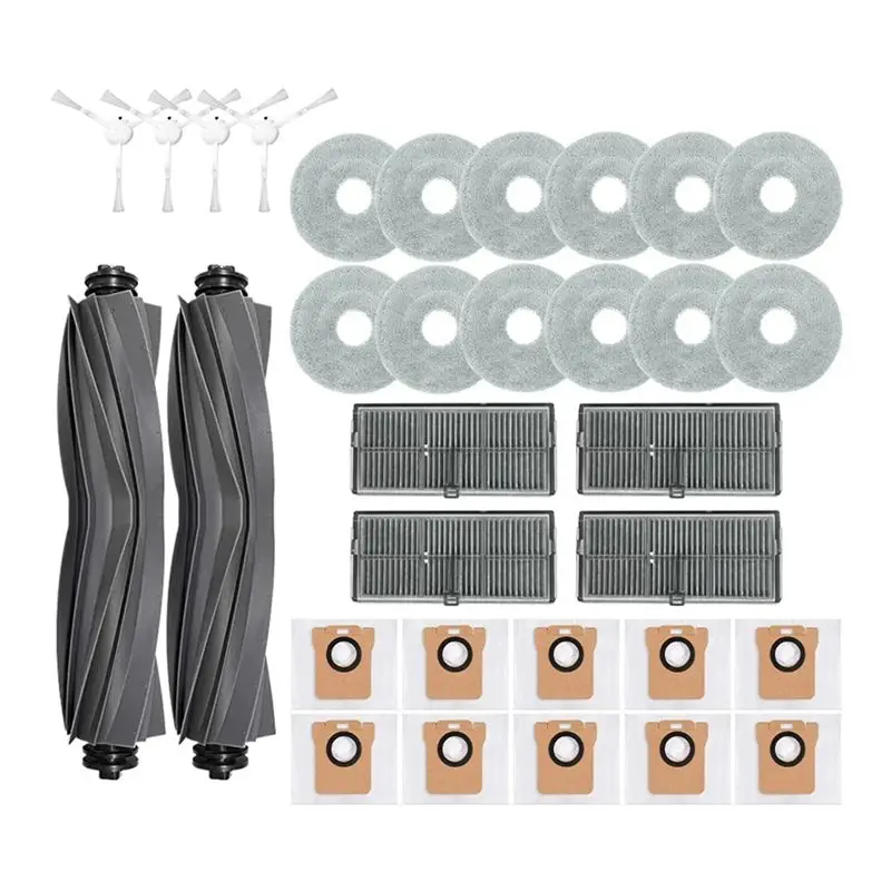 A69X-For Mijia M30S D103CN Robot Vacuum Cleaner Main Side Brush Hepa Filter Dust Bag Mop Cloth Spare Parts
