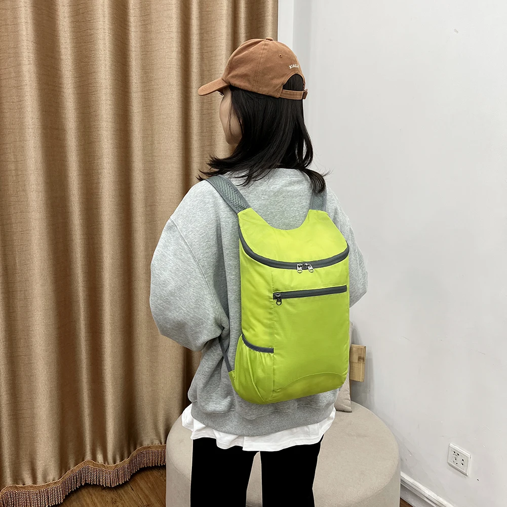 حقيبة ظهر رياضية خفيفة الوزن قابلة للطي سعة 20 لترًا، مقاومة للماء للتخييم، حقيبة ظهر للتخييم في الهواء الطلق والنزهات