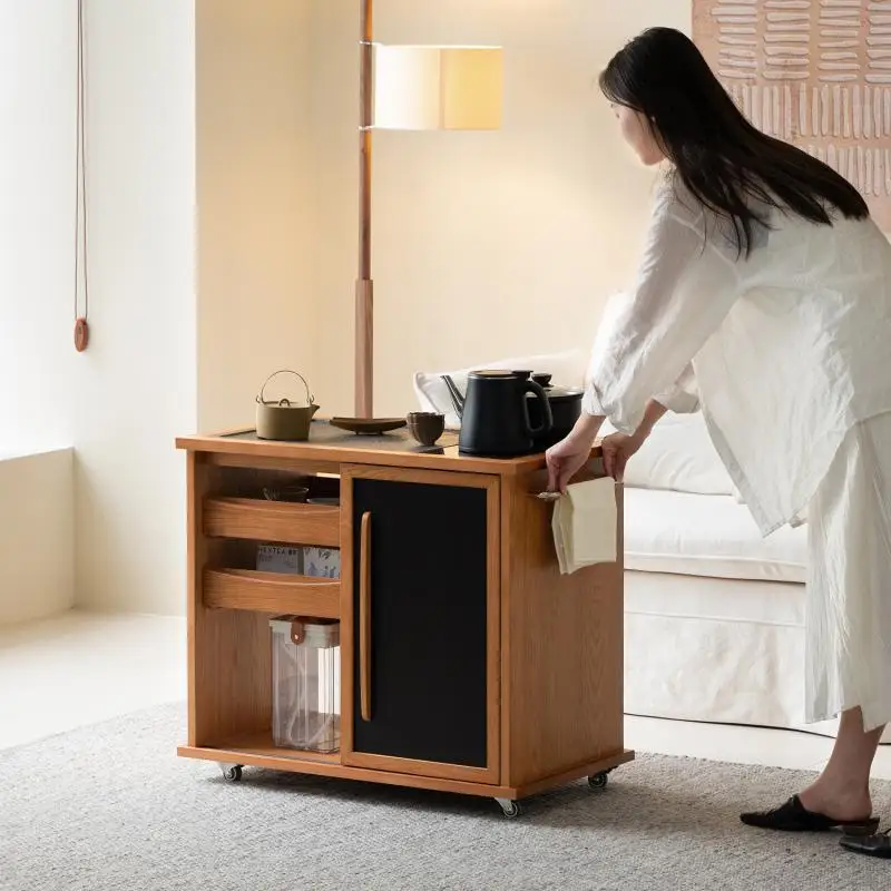 cart movable coffee table living room household small apartment tea making integrated solid wood tea table tea table