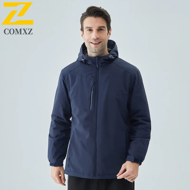 Adventure Rainproof Jacket Men Women Casual Hard Shell Breathable Waterproof Windbreaker 2025 Autumn Winter Ski Warm Fleece Coat