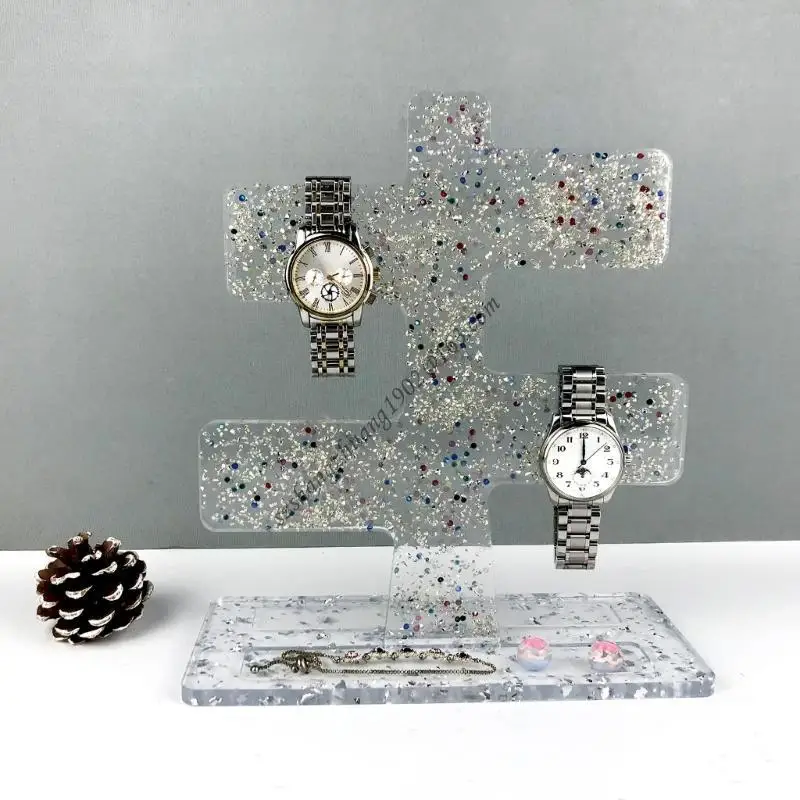 

Q6RB Jewelry Resin Mold Watch Holder Display Stand Silicone Mold with Base