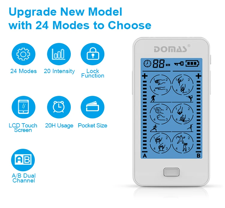 Smart Library DOMAS ODM Home Use Gift Set Tens Unit Medical Pain Relief Mini Back Massage Therapy Massager Products