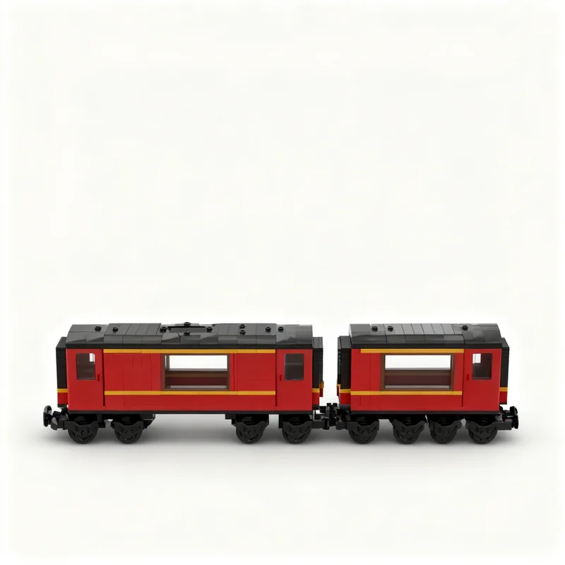 447 stücke MOC Harry Wizarding World Zug Doppel Wagen Modell Gebäude Spielzeug Blöcke Architektur Weihnachten Geschenk Kreative DIY Idee