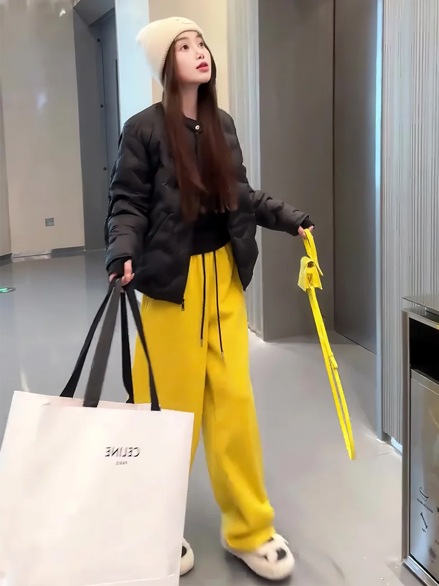 Ligero ort blanco Du down Jaet mujer Sli Stand Collar versátil cálido abrigo de invierno coreano Sle Casual ajuste suelto