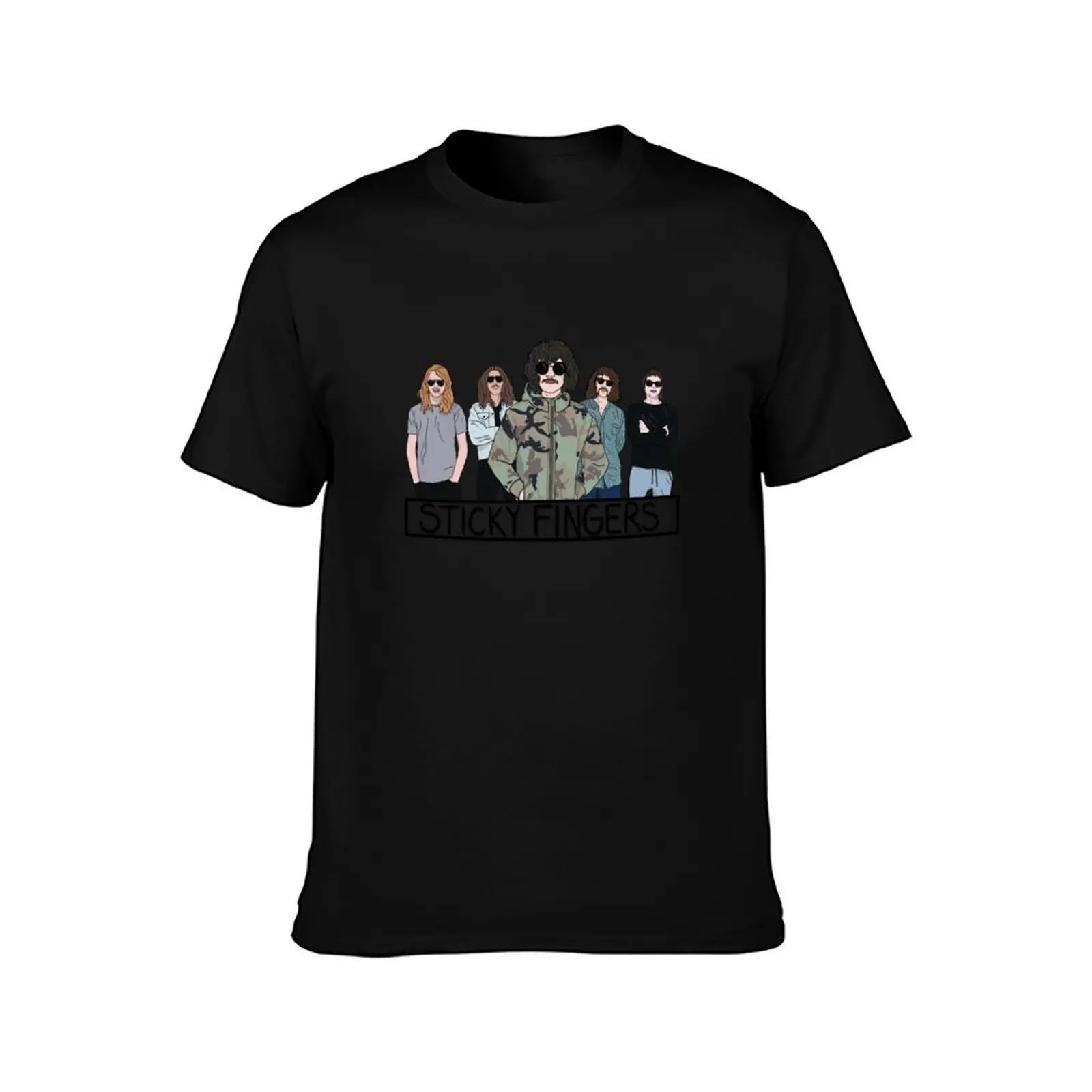 Sticky Fingers T-Shirt Casual Soft Cotton Short Sleeve Tee T-Shirt