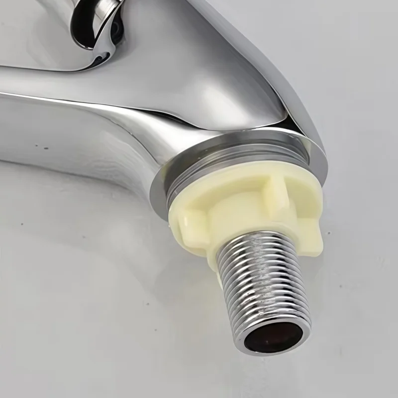 Delayed faucet with push-button design - Hand wash basin with delayed faucet push-button faucet
