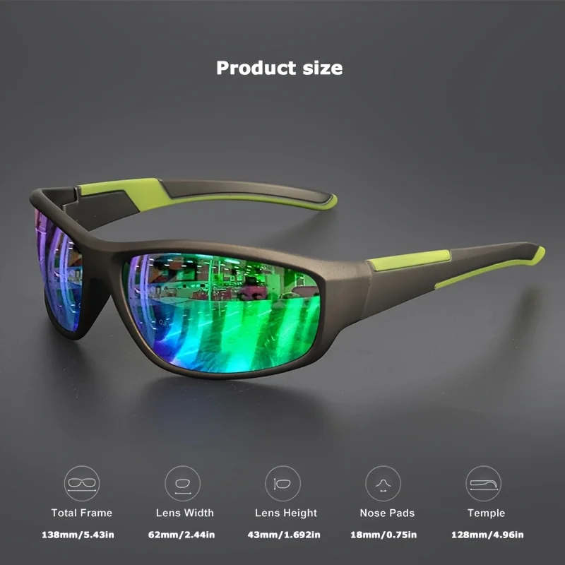 Sports Polarized Sunglasses for Men Lightweight Night Vision Male Shades Cycling Driving Fishing Fashion Mirror Sunglass UV400