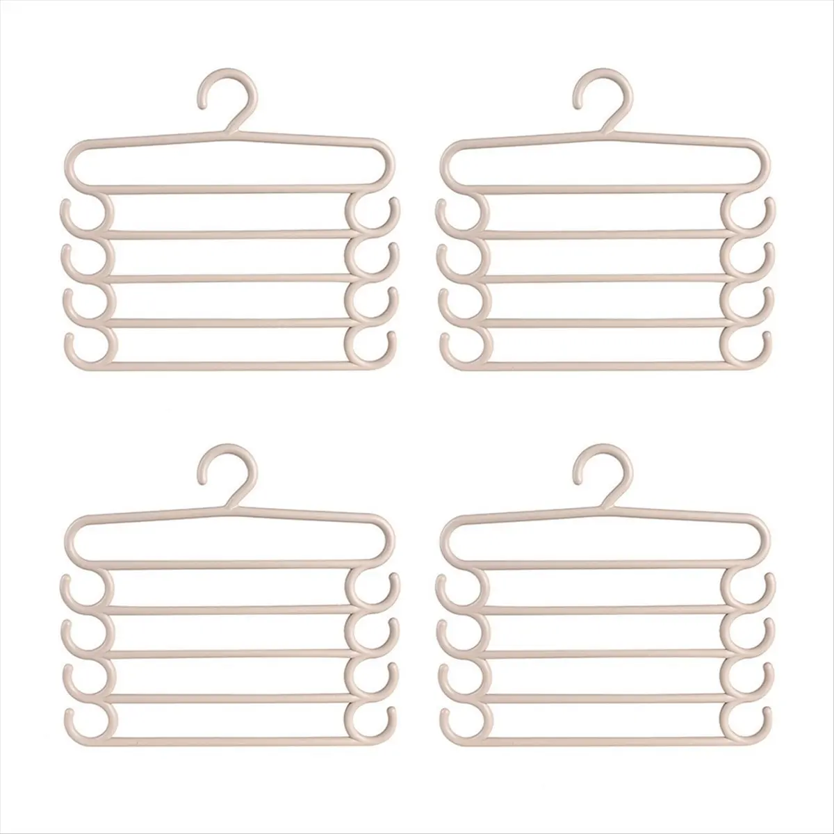 Pants Rack Multifunctional Household Saving Space Clothes 5 Layers A PP Five-layer clothes hanger