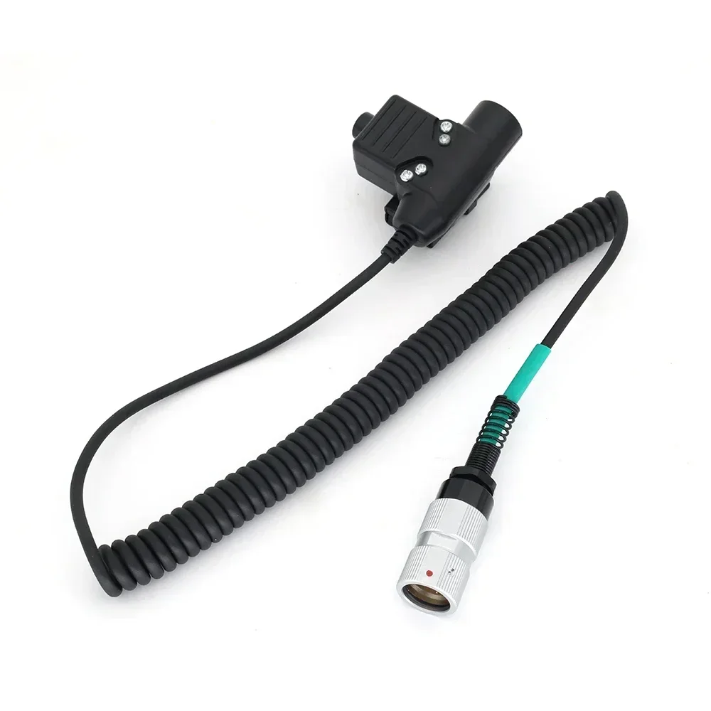

6 pin NATO Plug Walkie Talkie Headset Adapter for U94 PTT Cable for PRC-152 two way radio