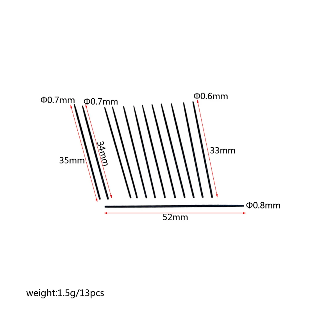 

13Pcs Saxophone Pin Spring Needle Flexible Durable Replacement Parts for Alto Sax Clarinet Flute Repair Black 34mm 35mm