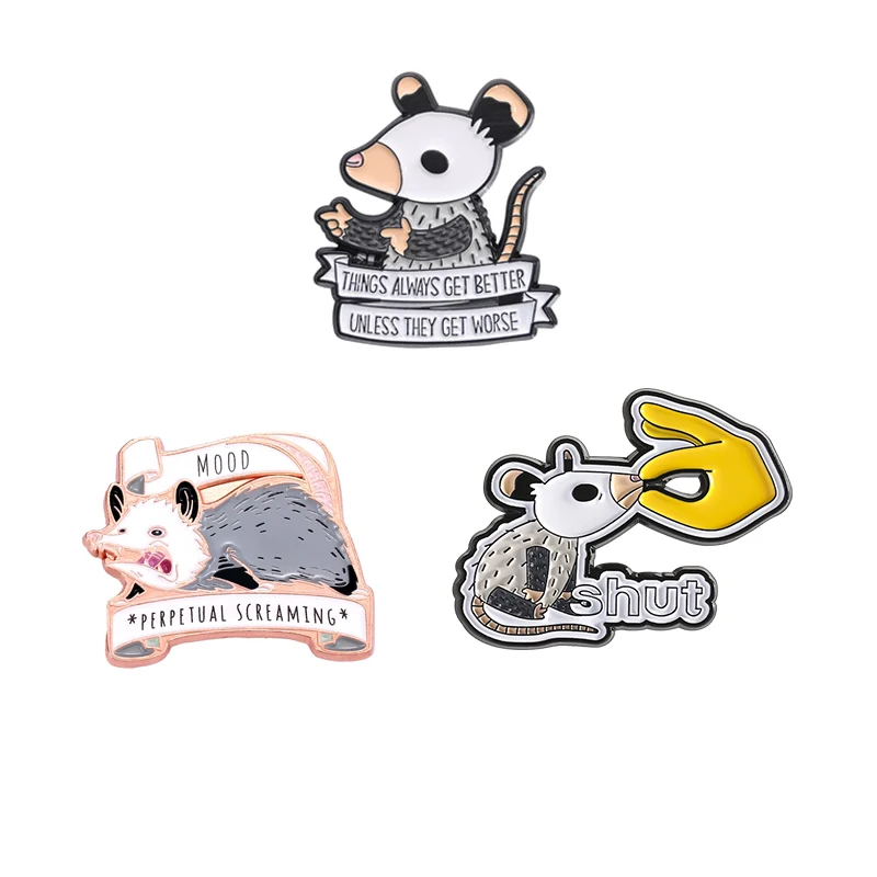 

Screaming Porcupine Enamel Pin Animal Mood Perpetual Badge Jewelry Brooch Sweater Backpack Lapel Accessories Gift Wholesale