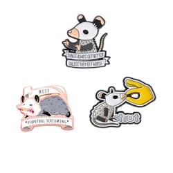 Screaming Porcupine Enamel Pin Animal Mood Perpetual Badge Jewelry Brooch Sweater Backpack Lapel Accessories Gift Wholesale