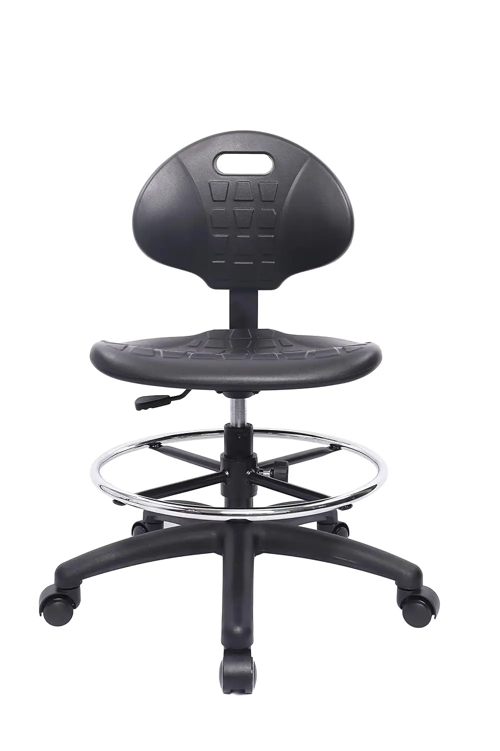 Ergonomic Polyurethane Stool with Self-Braking Casters 18