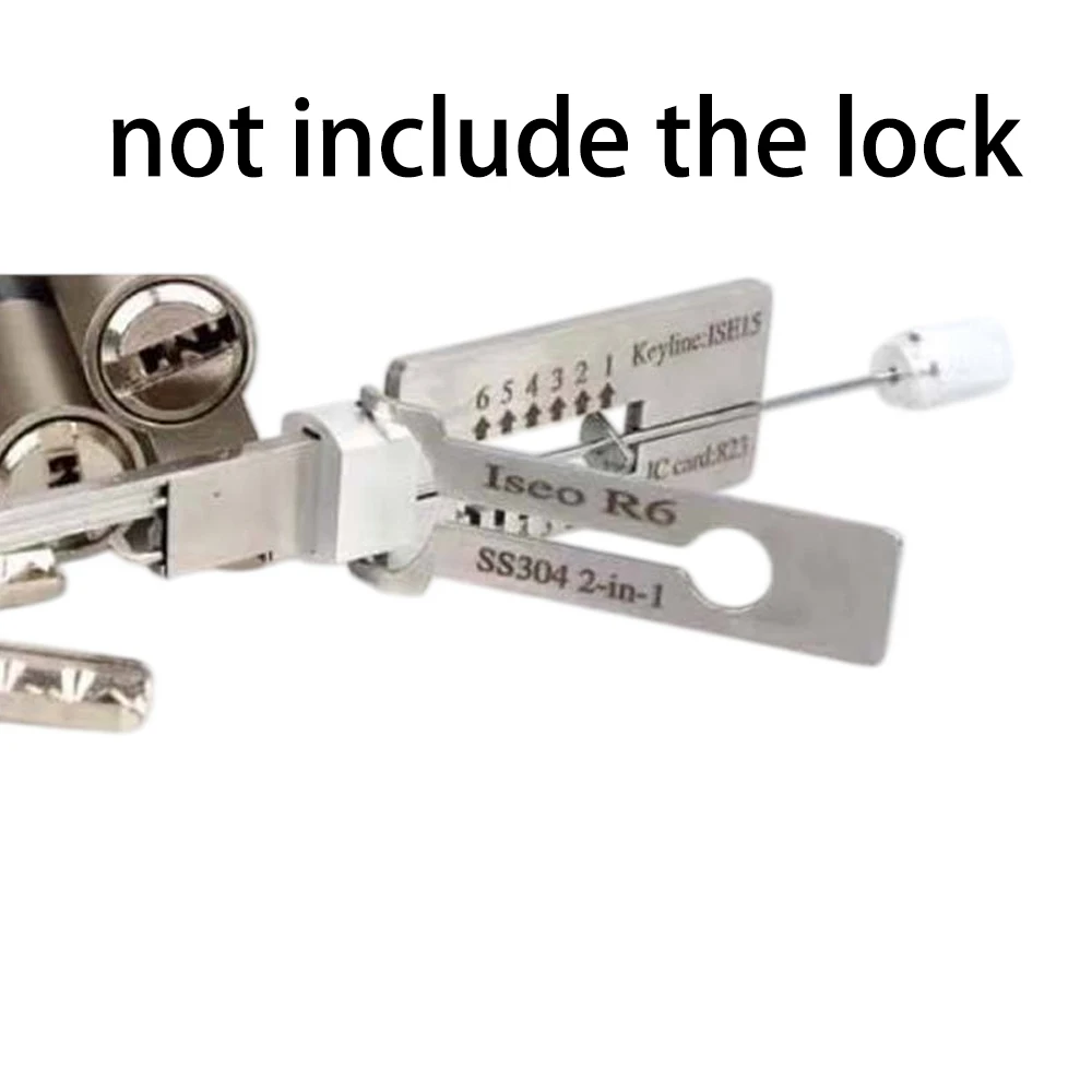 

Инструмент Iseo R6 SS304 в стиле LISHI 2-в-1, высококачественный, для профессиональных слесарей, для ремонта дверных замков.